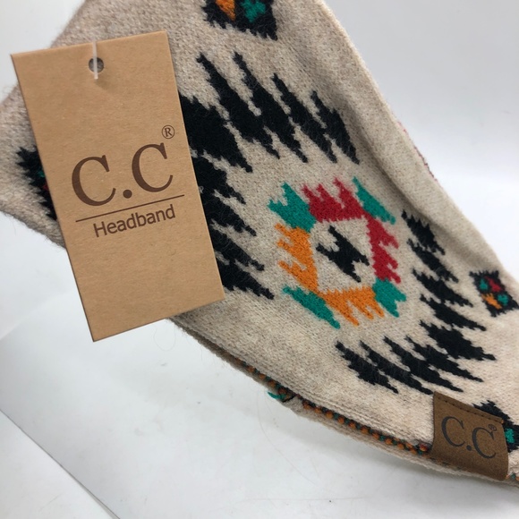 Southwestern Aztec Print Winter Ear Warmers Knit Headbands HeadWr - Picture 9 of 11